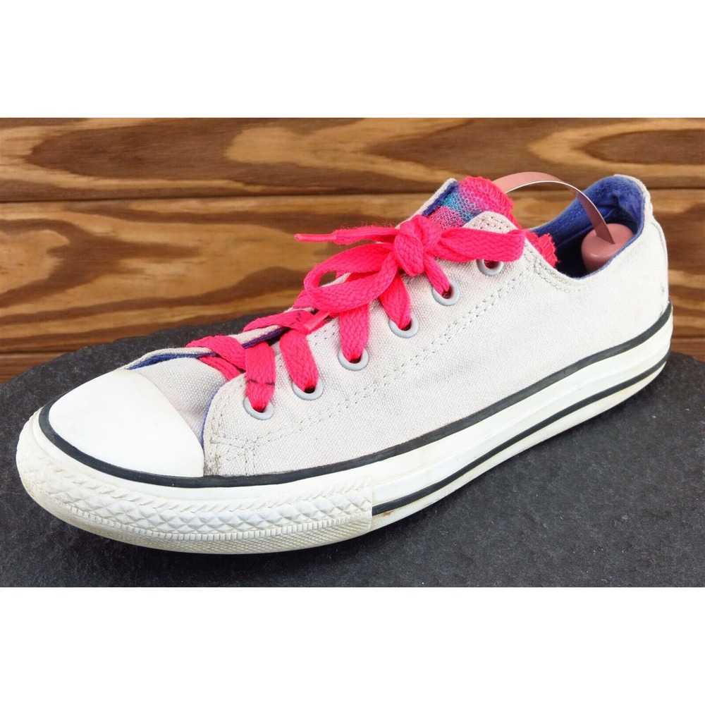 Converse All Star Youth Girls Shoes Size 5 M Gray Low Top Fabric‎